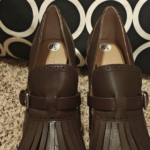 Lauren Ralph Lauren Colleen Perforated Leather Kiltie Pump 8.5 - Picture 3 of 15